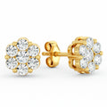 7 Stone Big Cluster Earrings