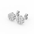 7 Stone Cluster Earrings