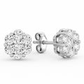 7 Stone Big Cluster Earrings