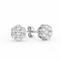 7 Stone Cluster Earrings